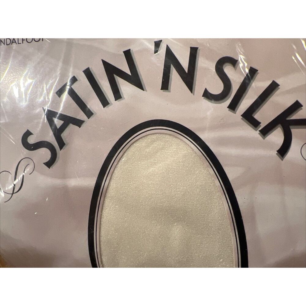 Vintage Silken Sheers Satin ‘N Silk Panty Hose Size B Ivory LACE Great Color NWT